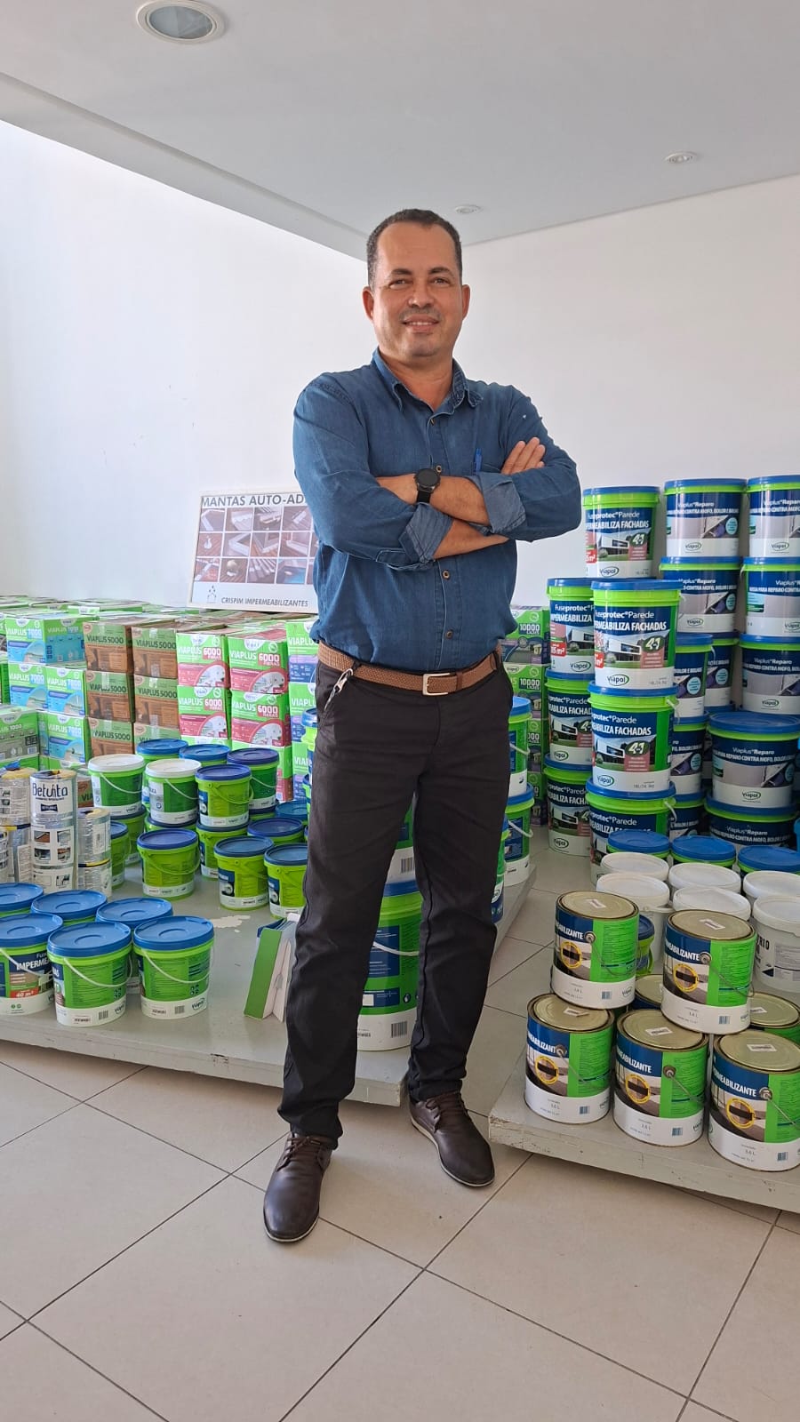 Exposição dos produtos VIAPOL